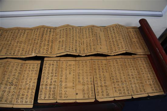 An important collection of Chinese woodblock printed sutras, Ming dynasty, 15th century and later, the largest sutra 30cm